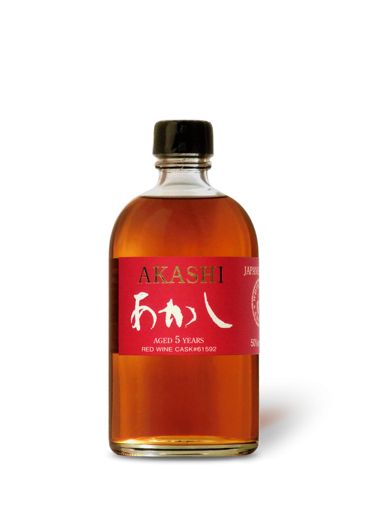 WHISKY AKASHI SINGLE MALT 5 ANS BOURBON CASK 50° 50CL AVEC ÉTUI