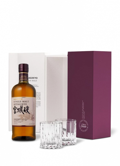 Coffret Miyagikyo Single Malt + 2 Verres Riedel Nikka Whisky